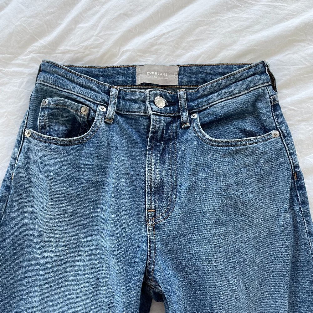 Everlane The High Rise Straight Jean Size 25 Ankle
